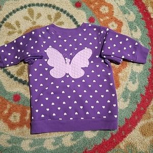 Purple heart and butterfly sweatshirt